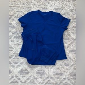 L/XL Royal Blue Med Couture Jogger Scrubs
